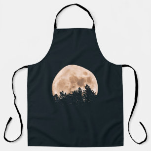 Tablier Pleine lune DERRIÈRE UN ARBRE SILHOUETTES