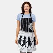 Tablier Pleine lune et chats, Louis Wain (Porté)