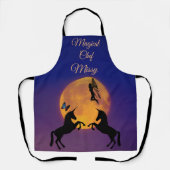 Tablier Pleine lune Unicorn Fairy Purple Magie (Recto)