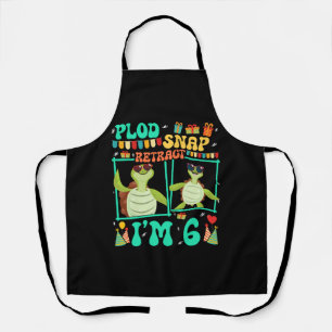Tablier Plod Snap Retrait I'm 6 Turtle Kid 6e anniversaire