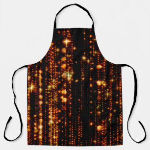 Tablier pluie Abstraite d'or avec des particules lumineuse