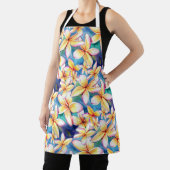 Tablier Plumeria Fleurs Tropical Island Kitchen Apron (Insitu)