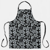 TABLIER PLUMÉRIE DE L'ÎLE (NOIR/GRIS) (Recto)