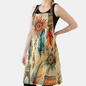 Tablier Plumes bleues de la tribu Aztec Boho (Insitu)