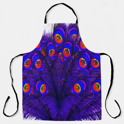 Tablier Plumes de paon (Recto)