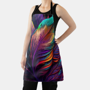 Tablier Plumes Psychedéliques 70s 60s 