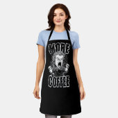 Tablier Plus de café | Citation pour les amateurs de café (Porté)