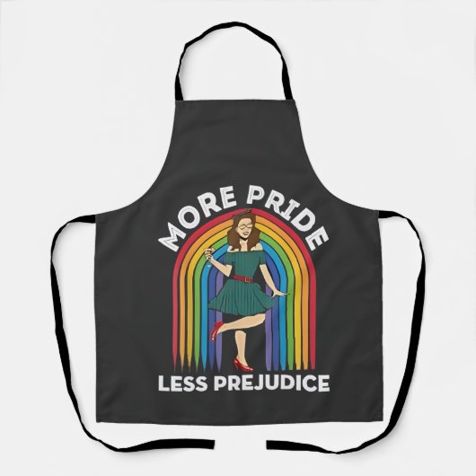 Tablier Plus de fierté Moins de préjugé LGBT Pride Mois (Recto)