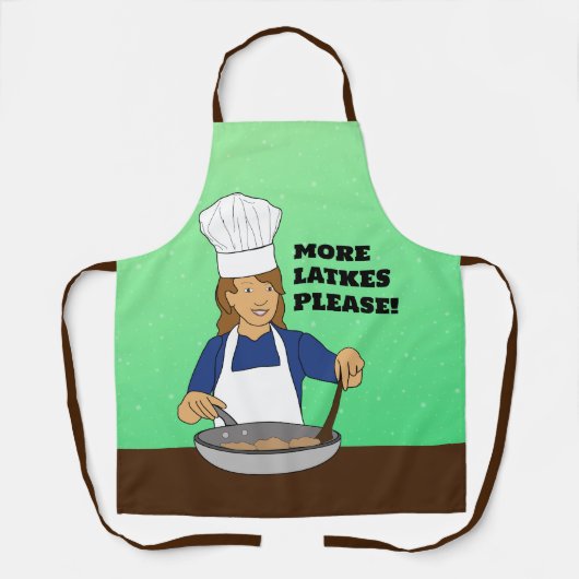 Tablier Plus De Latkes S'Il Vous Plaît ! Hanoukka (Recto)