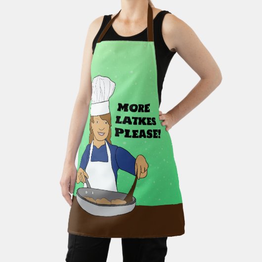 Tablier Plus De Latkes S'Il Vous Plaît ! Hanoukka (Insitu)
