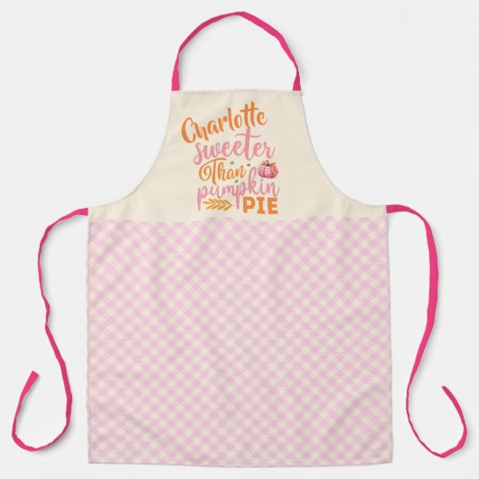 Tablier Plus doux que Citrouille tarte moderne automne Tha (Recto)