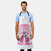 Tablier Plus fort que le cancer du sein (Porté)