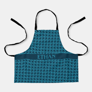 Tablier Plus Motif bleu foncé minimal