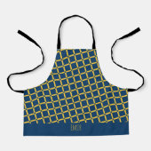 Tablier Plus Motif minimum bleu jaune (Recto)