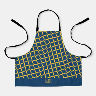 Tablier Plus Motif minimum bleu jaune