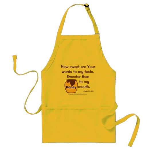 Tablier Plus sucré que le miel à ma bouche la Personnalise (Devant)