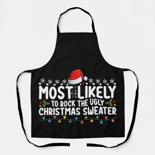 Tablier Plus susceptible de porter le pull de Noël laid (Recto)