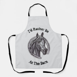 Tablier Plutôt Être À Barn Horse Lover Animal Vintage