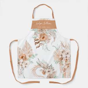 Tablier Poche Monnaie Beige Tropical Bouquets Apron