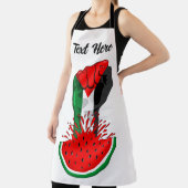 Tablier Poing de résistance palestinienne sur le symbole d (Insitu)