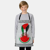 Tablier Poing de résistance palestinienne sur le symbole d (Porté)