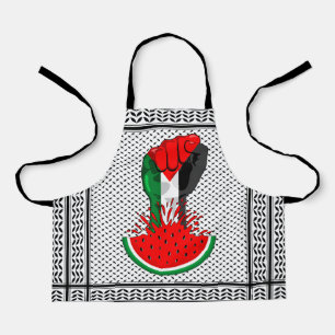 Tablier Poing de résistance palestinienne sur le symbole d