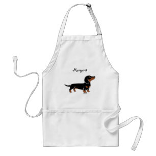 Tablier Poing noir et Tan Dachshund