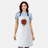 Tablier Poinsettia fleurs Aprons (Porté)