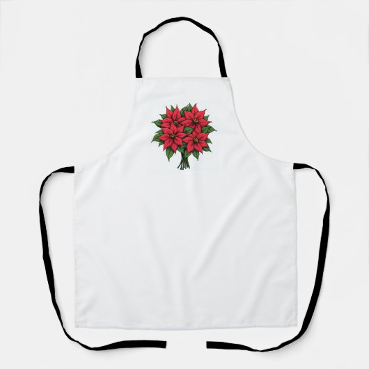 Tablier Poinsettia fleurs Aprons (Recto)