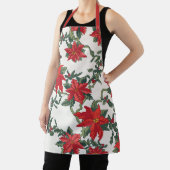 Tablier Poinsettia Kitchen Apron Allover (Insitu)