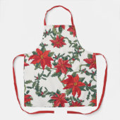 Tablier Poinsettia Kitchen Apron Allover (Recto)