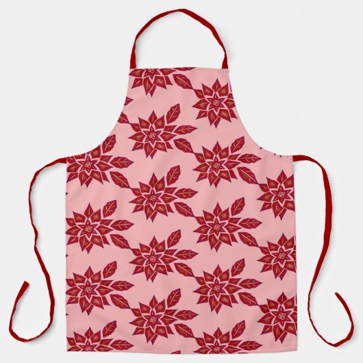 Tablier Poinsettia (rouge) (Recto)
