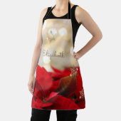 Tablier Poinsettia, Snowflakes brillants en or - Personnal (Insitu)