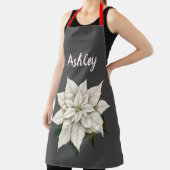 Tablier Poinsettie blanche d'hiver (Insitu)