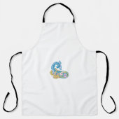 Tablier Point, Sherpa Blue, Design de sable doré (Recto)