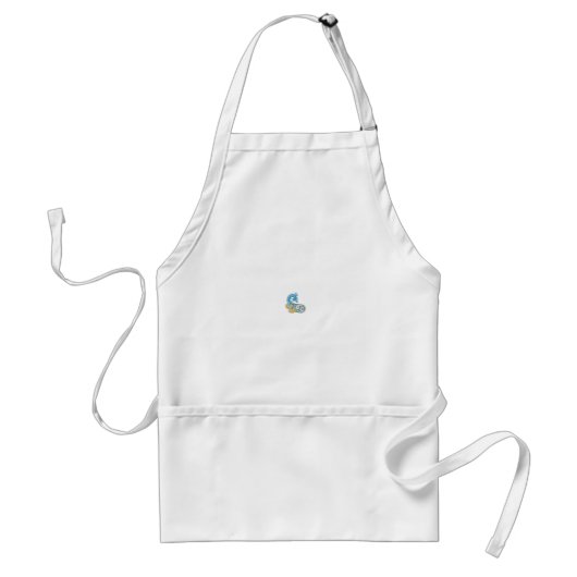 Tablier Point, Sherpa Blue, Design de sable doré (Devant)