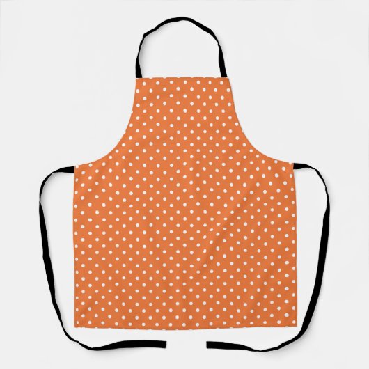Tablier Pointe orange et blanc (Recto)