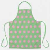 Tablier Pointe Polka (Vert Sage & Rose Pastel) (Recto)