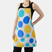 Tablier Points à pois turquoise jaune bleu (Insitu)