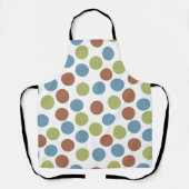 Tablier Points bleus, verts et Brown (Recto)