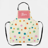 Tablier Points colorés personnalisés joyeux (Recto)