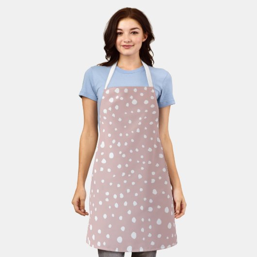 Tablier Points Dalmatiens Rose, Points Dalmatiens, Impress (Porté)