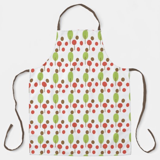 Tablier Points de chute simples Orange Vert (Recto)