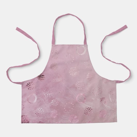 Tablier Points de Parties scintillant or rose Rose (Recto)