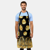 Tablier Points de pinceau d'or (Porté)