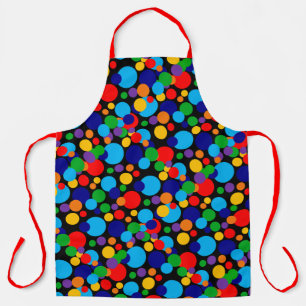 Tablier Points et points multicolores