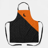 Tablier Points noirs et orange Halloween (Recto)
