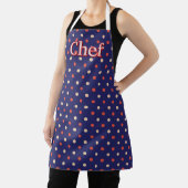 Tablier Points Rouges Blancs Chef Bleu (Insitu)