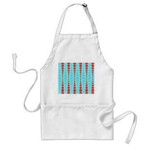Tablier Points rouges et turquoise rétro Apron