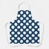 Tablier Pois Bleus de la Marine, Motif à points Polka, poi (Recto)